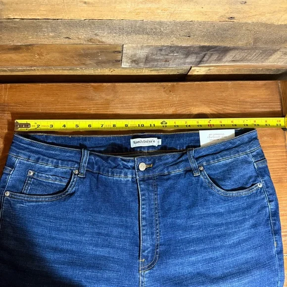 Ranch Dress'n by Fallon Taylor Adios Pantalones Bootcut Jeans 1XL 16/18 Long NWT